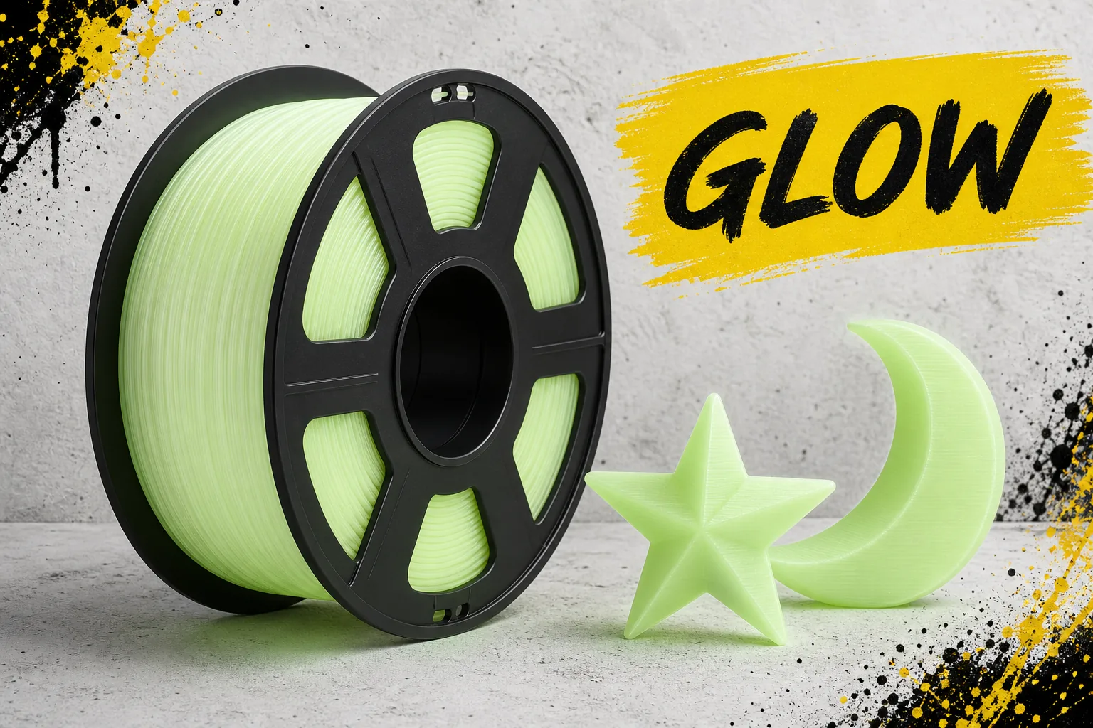 Glow 3D printing material